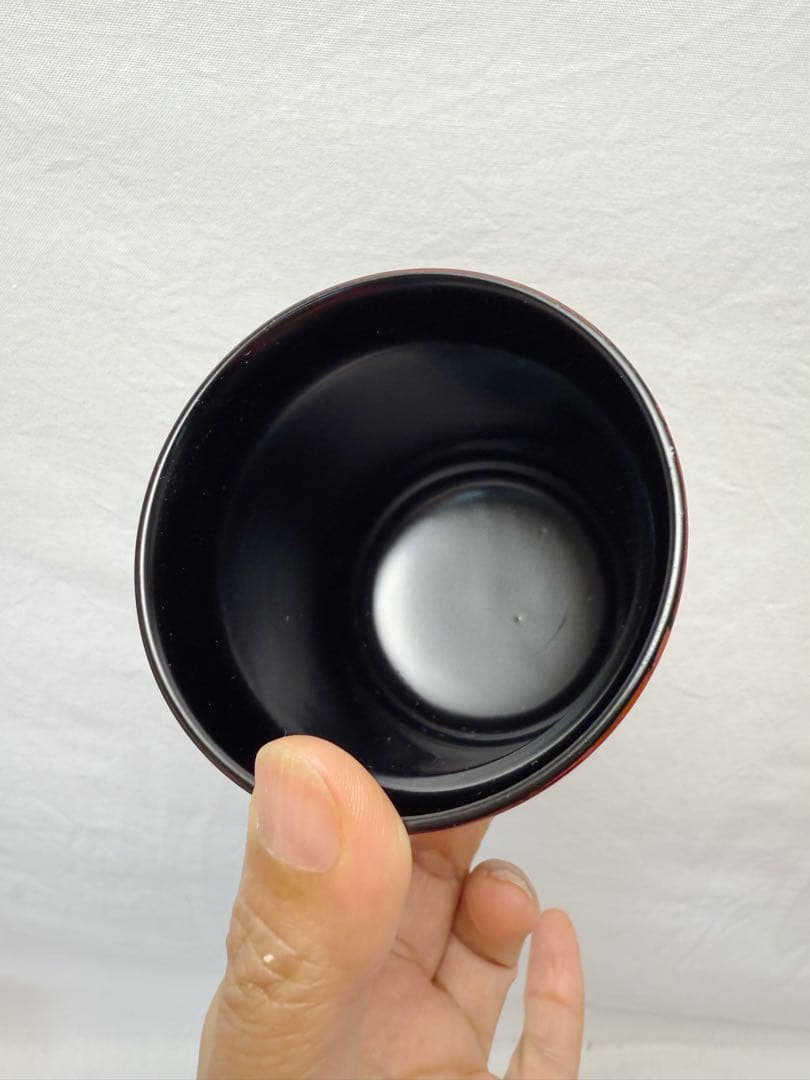 未使用 懐石道具 朱塗 刷毛目 松葉蒔絵 箸洗い 十客組 内黒