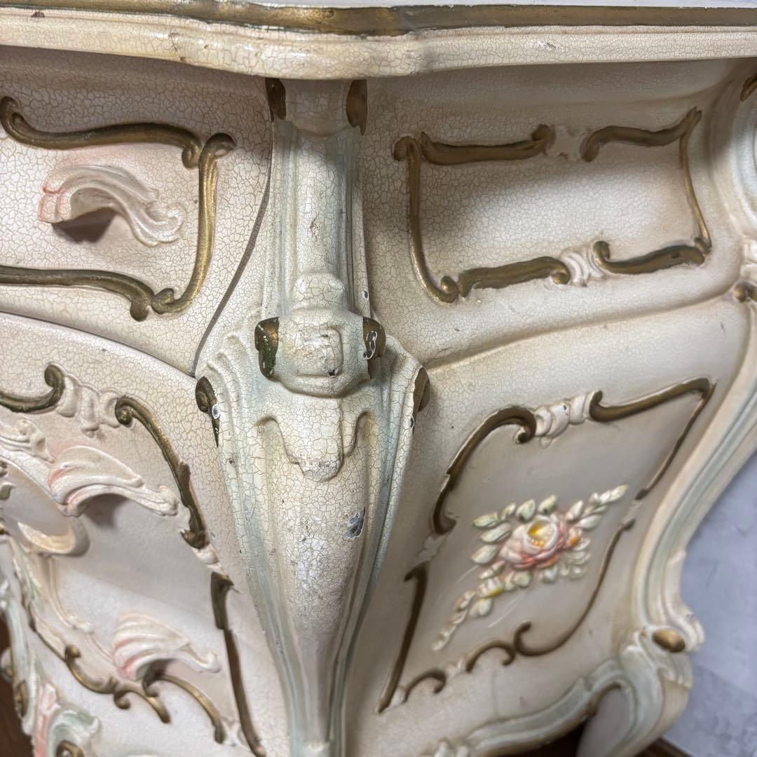 ロココ調　アンティーク　バロックスタイル 3段引出しチェスト　猫脚