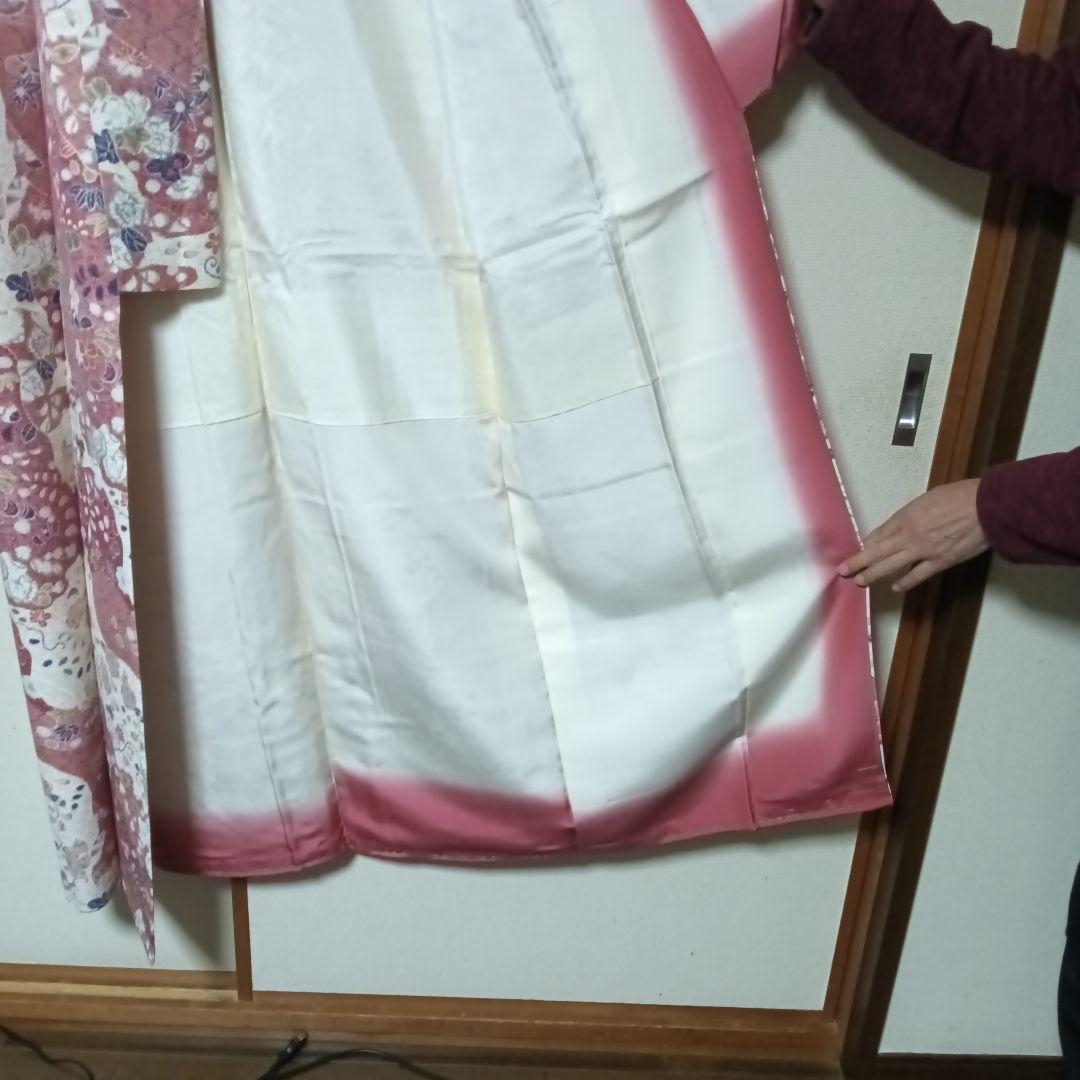 小紋着物　新品未使用　袷　辻ヶ花柄