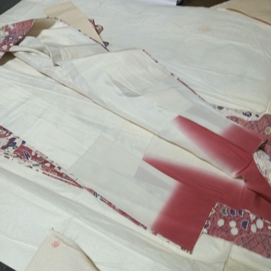 小紋着物　新品未使用　袷　辻ヶ花柄