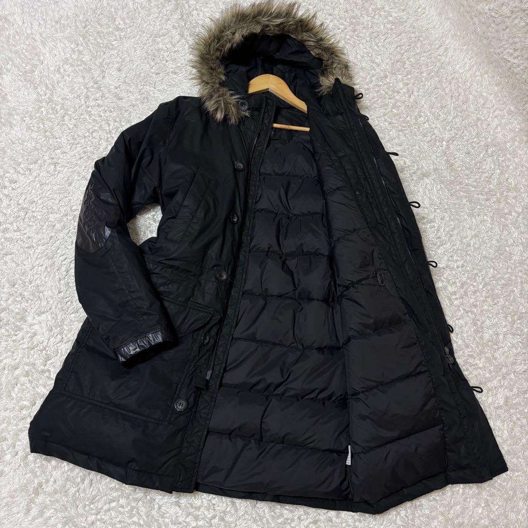 DIESEL ダウンコート　ジャケット　ブラック　エルボパッチ　L