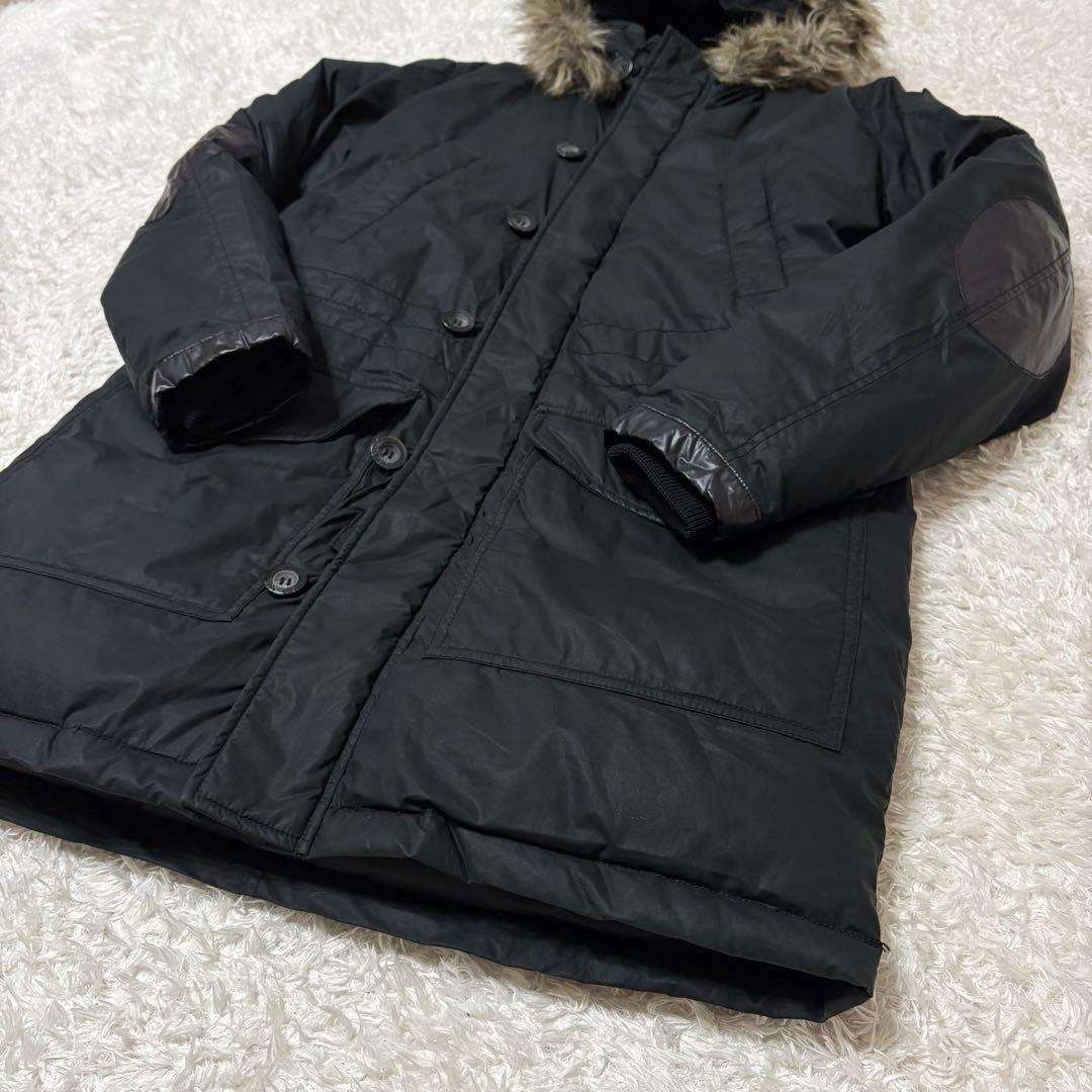 DIESEL ダウンコート　ジャケット　ブラック　エルボパッチ　L