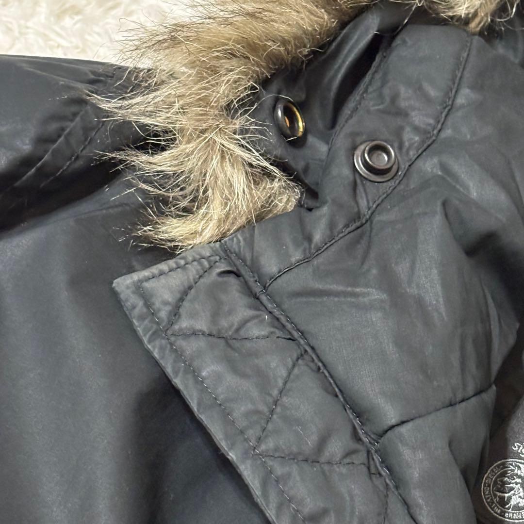 DIESEL ダウンコート　ジャケット　ブラック　エルボパッチ　L