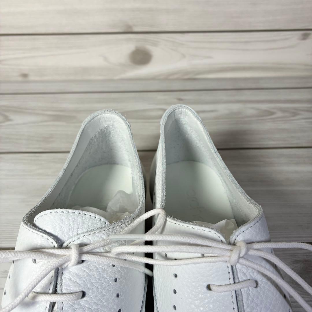 137【ほぼ新品】アルシュ SADIZIレースアップシューズ 本革 白 37