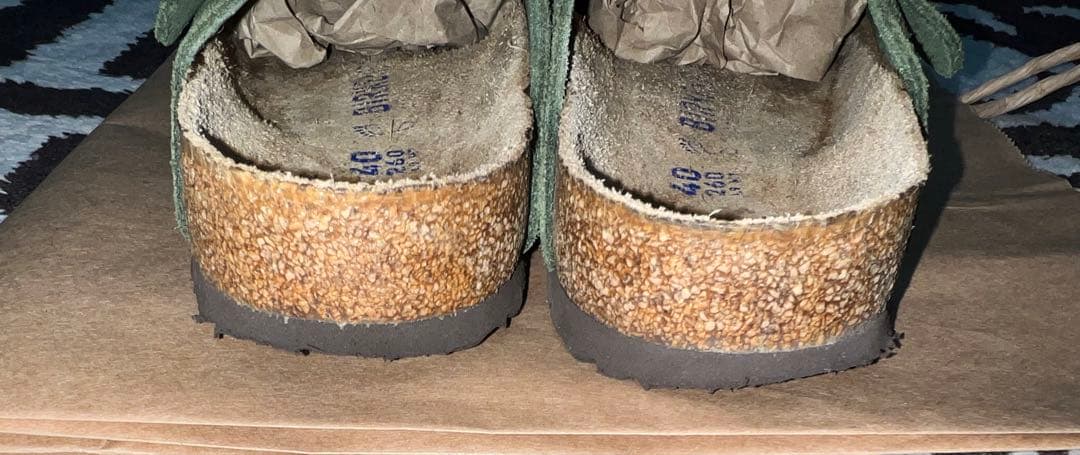 靴 BIRKENSTOCK BOSTON OLIVE GREEN 40 26cm