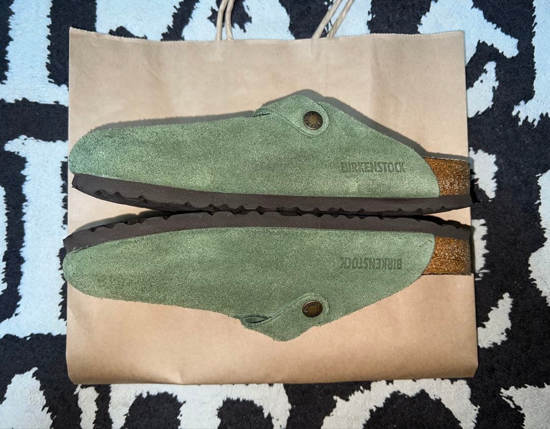 靴 BIRKENSTOCK BOSTON OLIVE GREEN 40 26cm