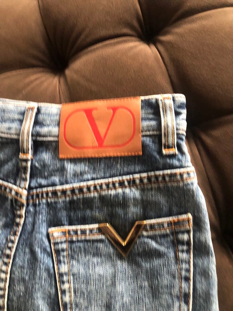 VALENTINO ヴァレンティノ　デニムVロゴスタイルスカート★