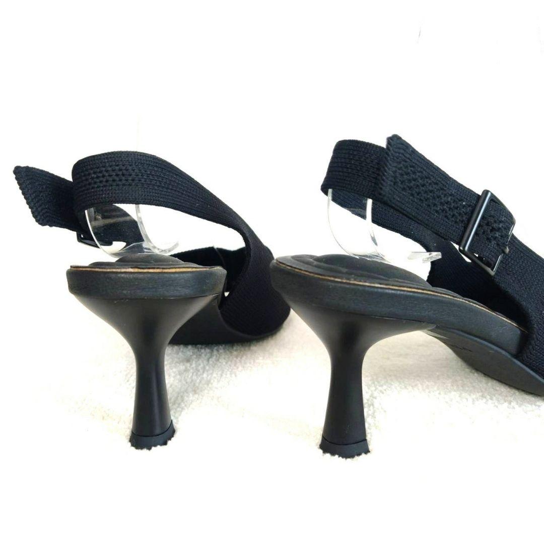 人気・ほぼ新品！VIVAIA 黒 スリングバック ポインテッドトゥ サンダル
