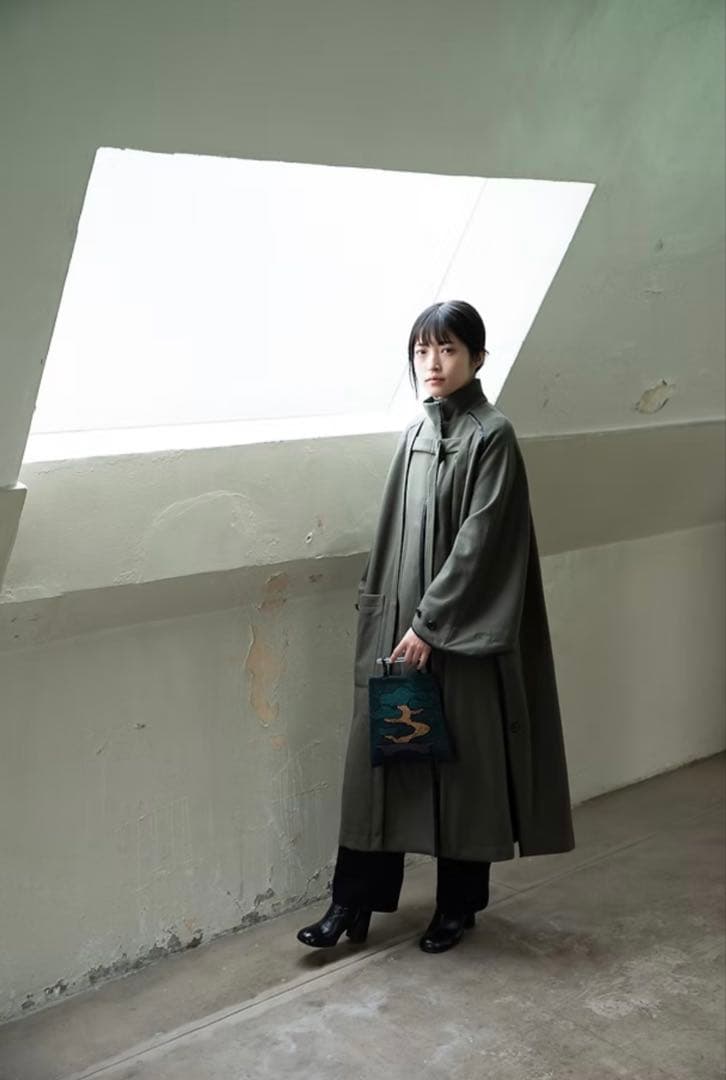 unpis tukifune ハンドバッグ　ニットバッグ　松　盆栽