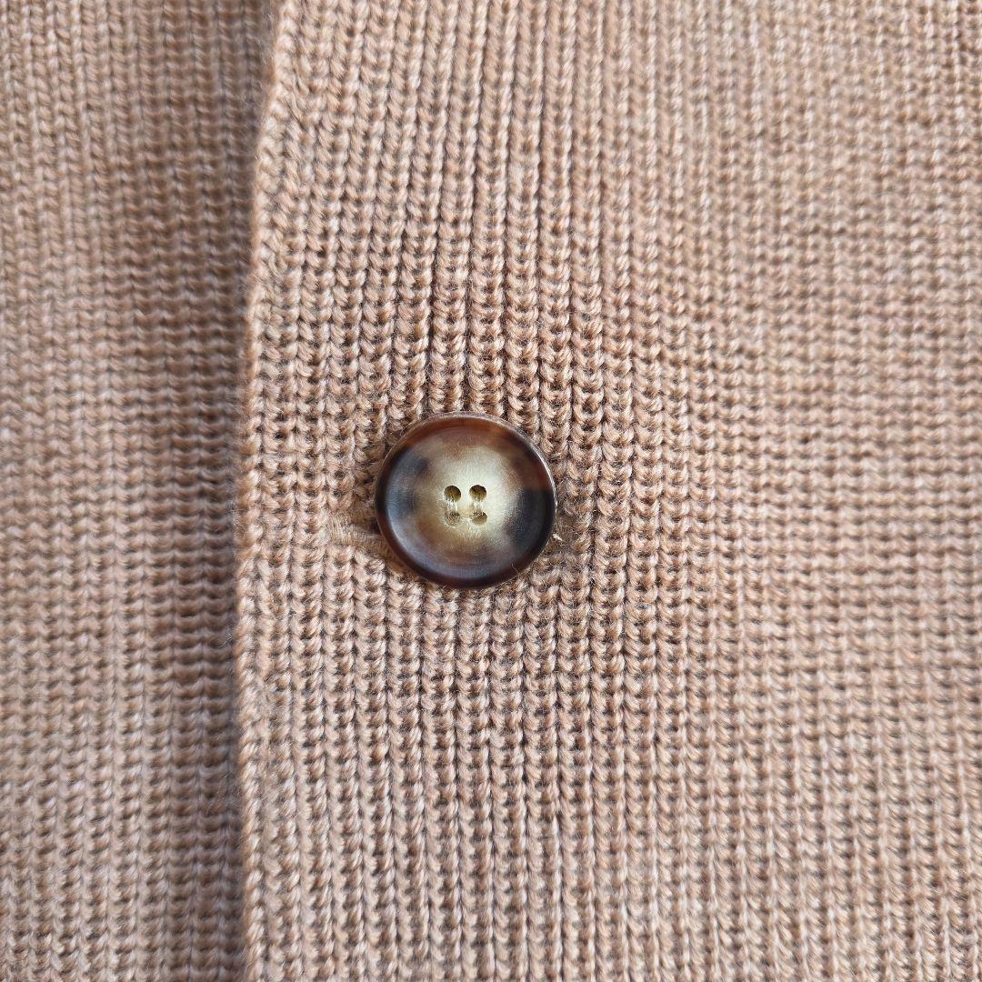 極美品 LARDINI ニットジャケット 近年モデル ベージュ ミラノリブ 現行