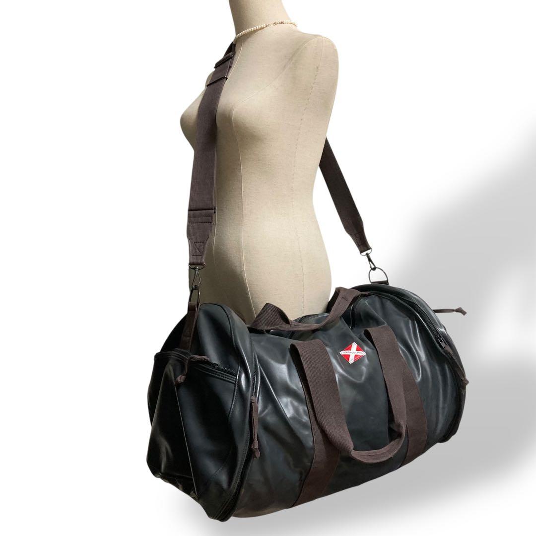 【美品】ラゲッジレーベル　2way ボストンバッグ　トラベル　黒　斜め掛け大容量