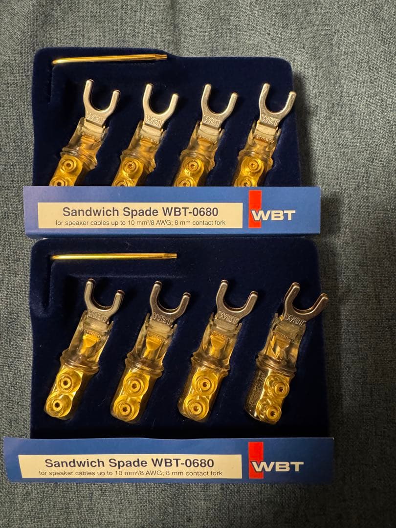 WBT-0680 E スピーカーYラグ端子　4個×2セットけい8固