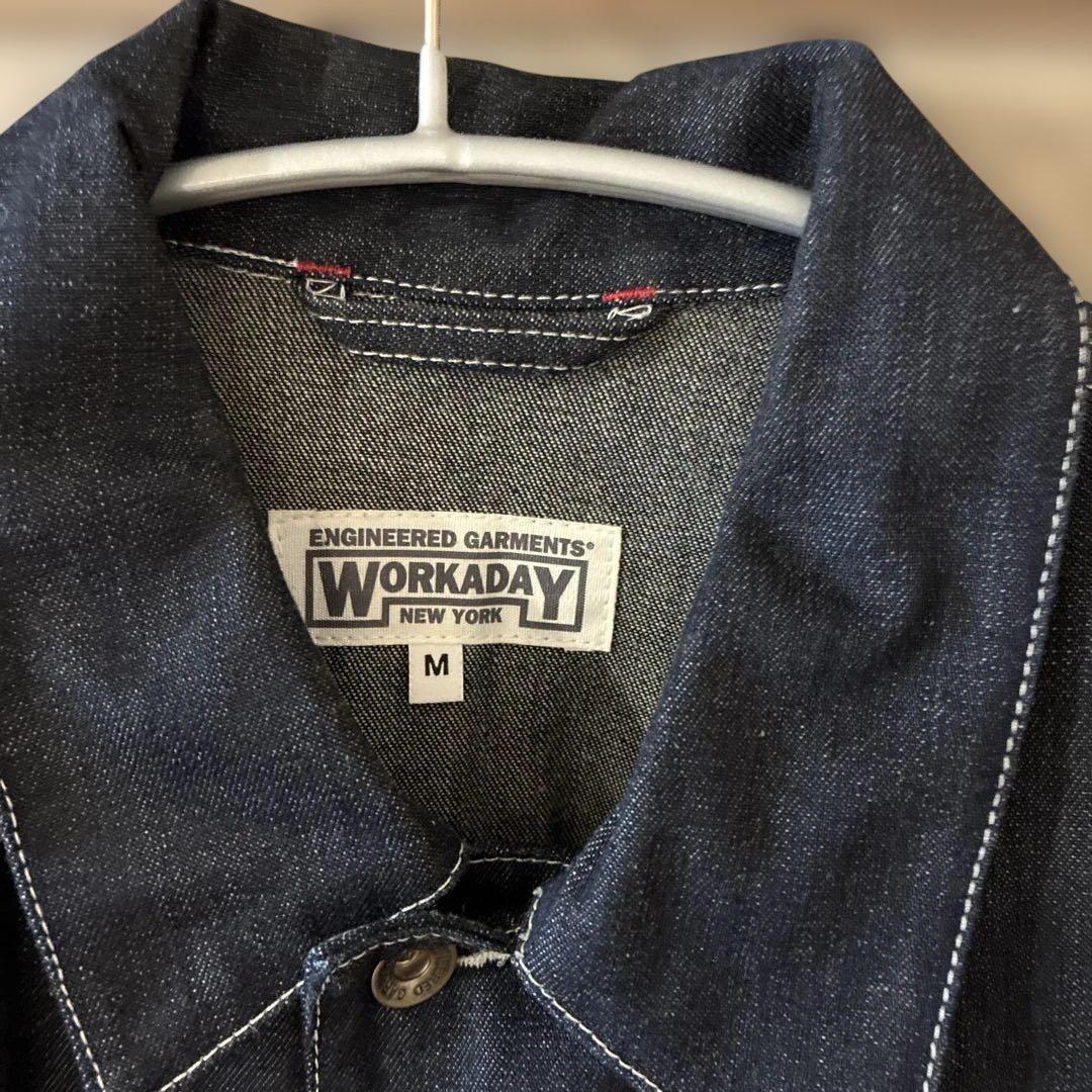 美品エンジニアードガーメンツ WORKADAY インディゴデニム カバーオールM