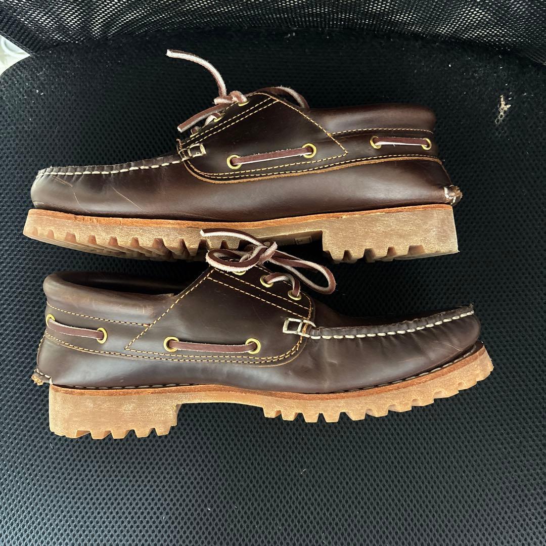 Timberland ブラウンレザー デッキシューズ