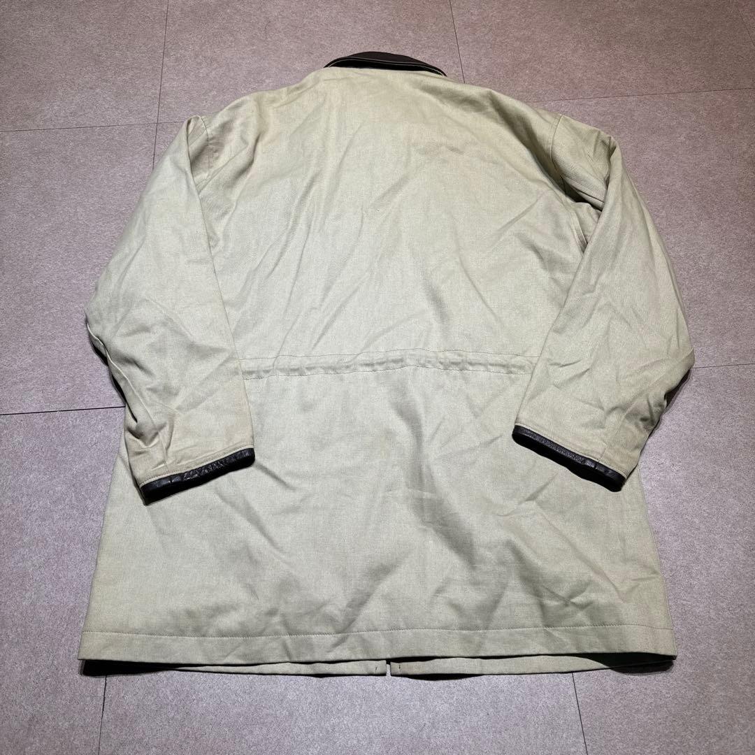 Old coach カバーオール　ジャケット　レザー　ベージュ　ビンテージ　M