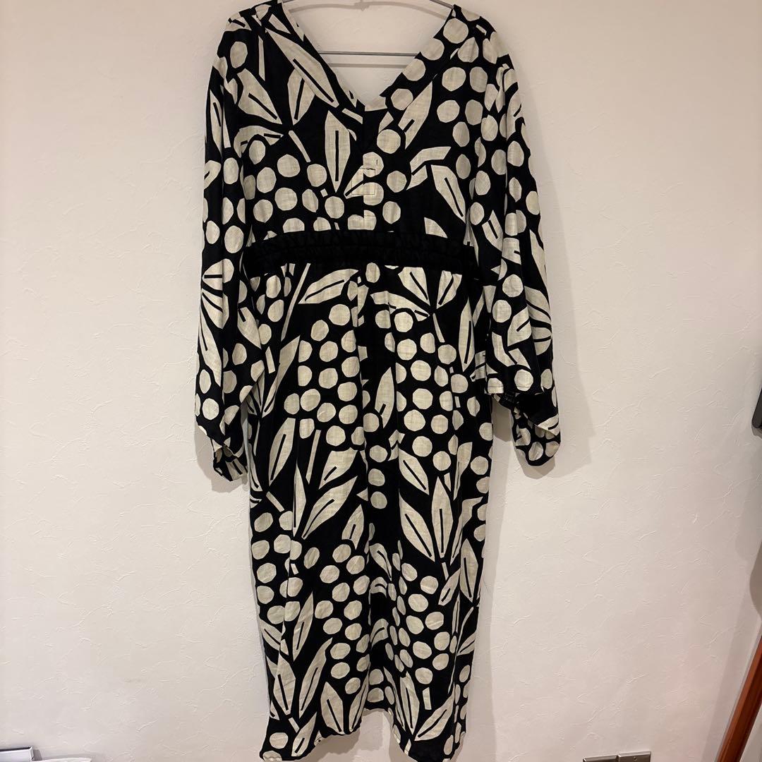 ソウソウSOU SOU 浴衣みたて　南天竹（なんてんちく）柄　ワンピース