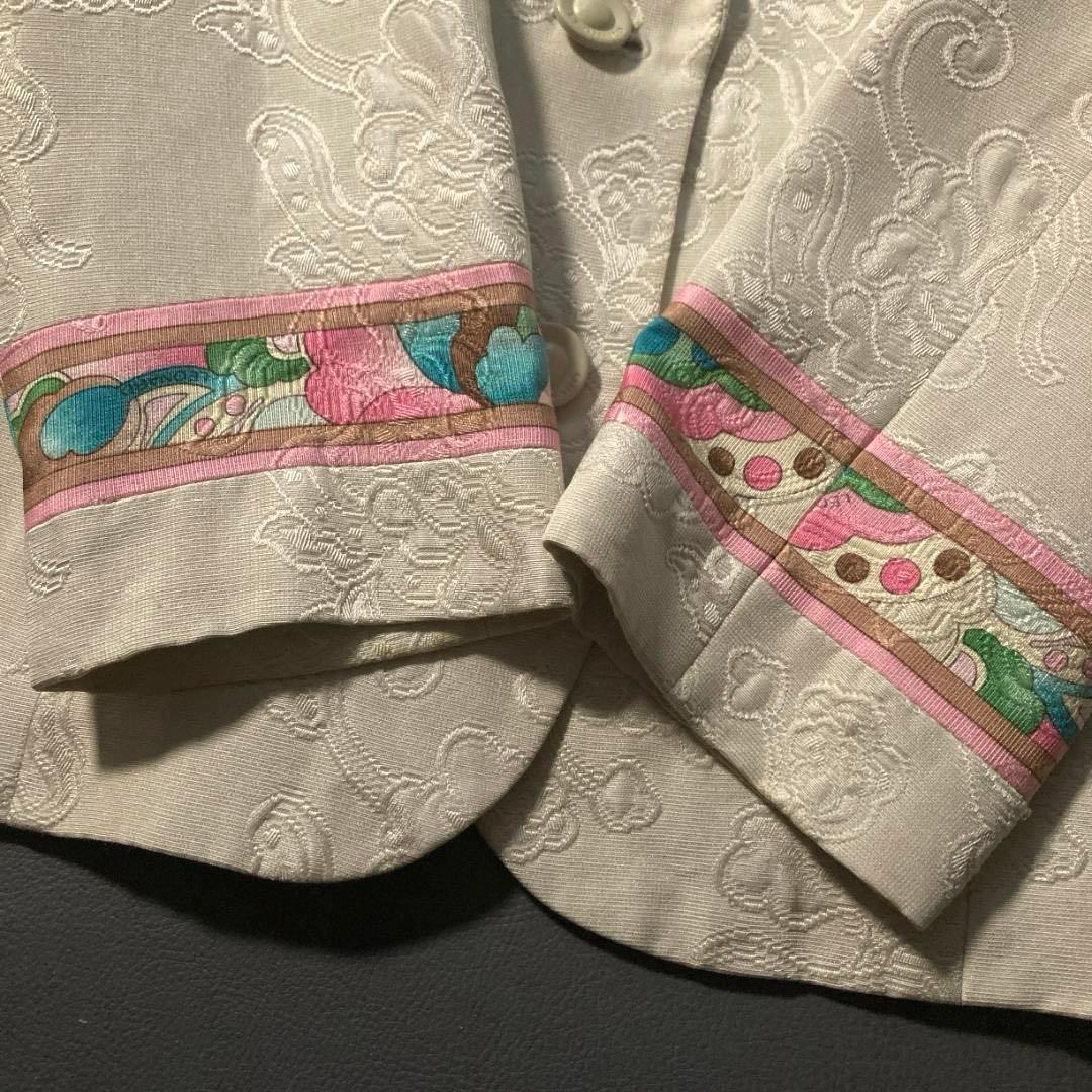 【クミコ】LEONARD　フラワージャガード 総柄 テーラードジャケット