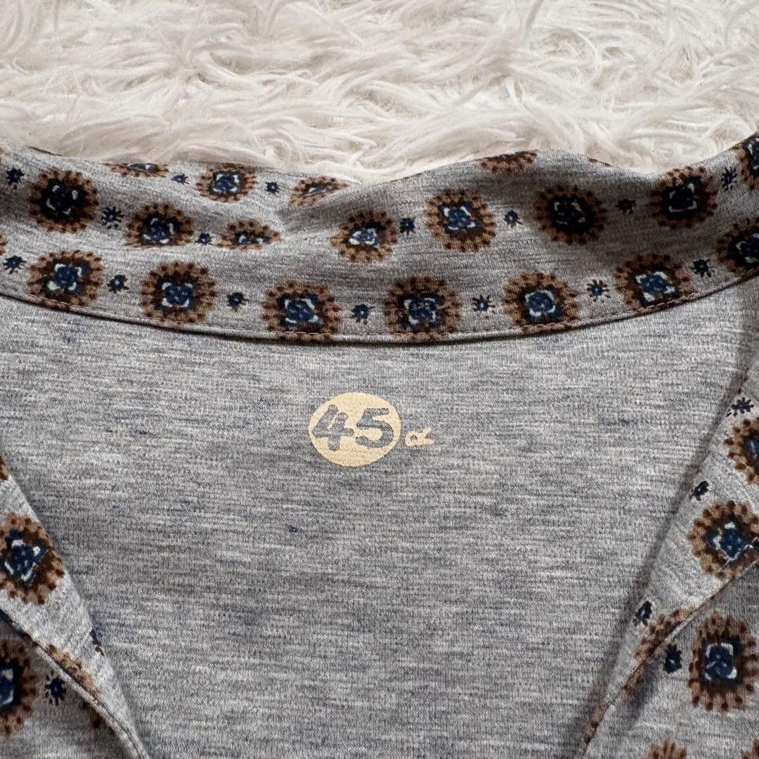 試着のみ✨45R スルジャプリントワンピース　ドット　小紋　0サイズ