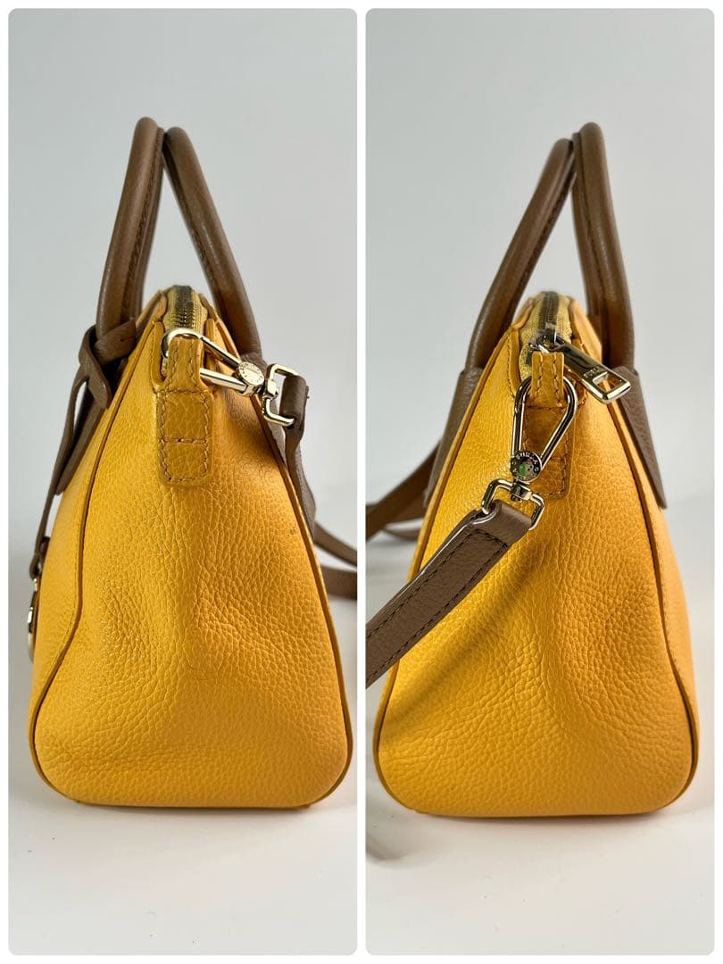 FURLA フルラ　テッサ　2wayイエローレザーバッグ　ビタミンカラー✨