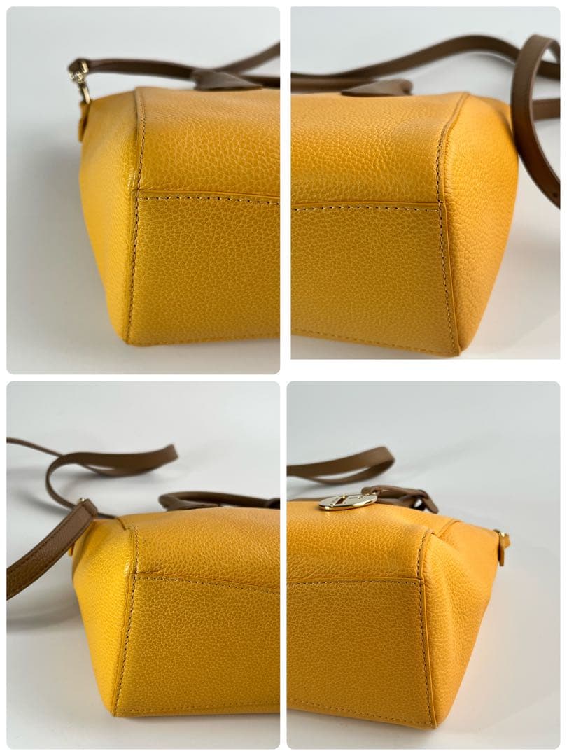 FURLA フルラ　テッサ　2wayイエローレザーバッグ　ビタミンカラー✨