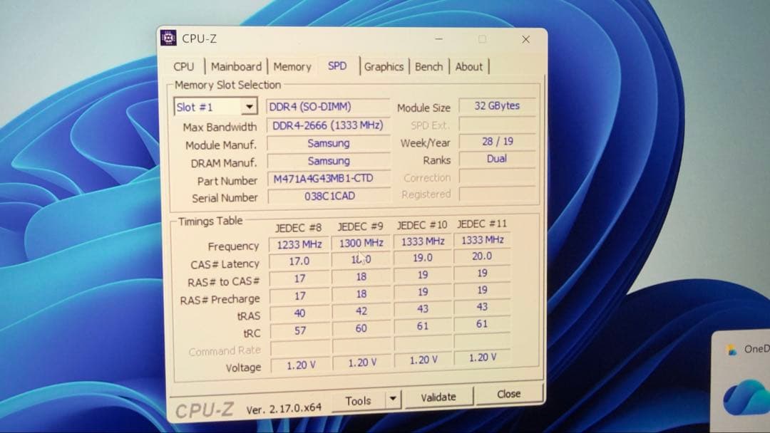 リ*ン様 Samsung 32GB DDR4 M471A4G43MB1-CTD