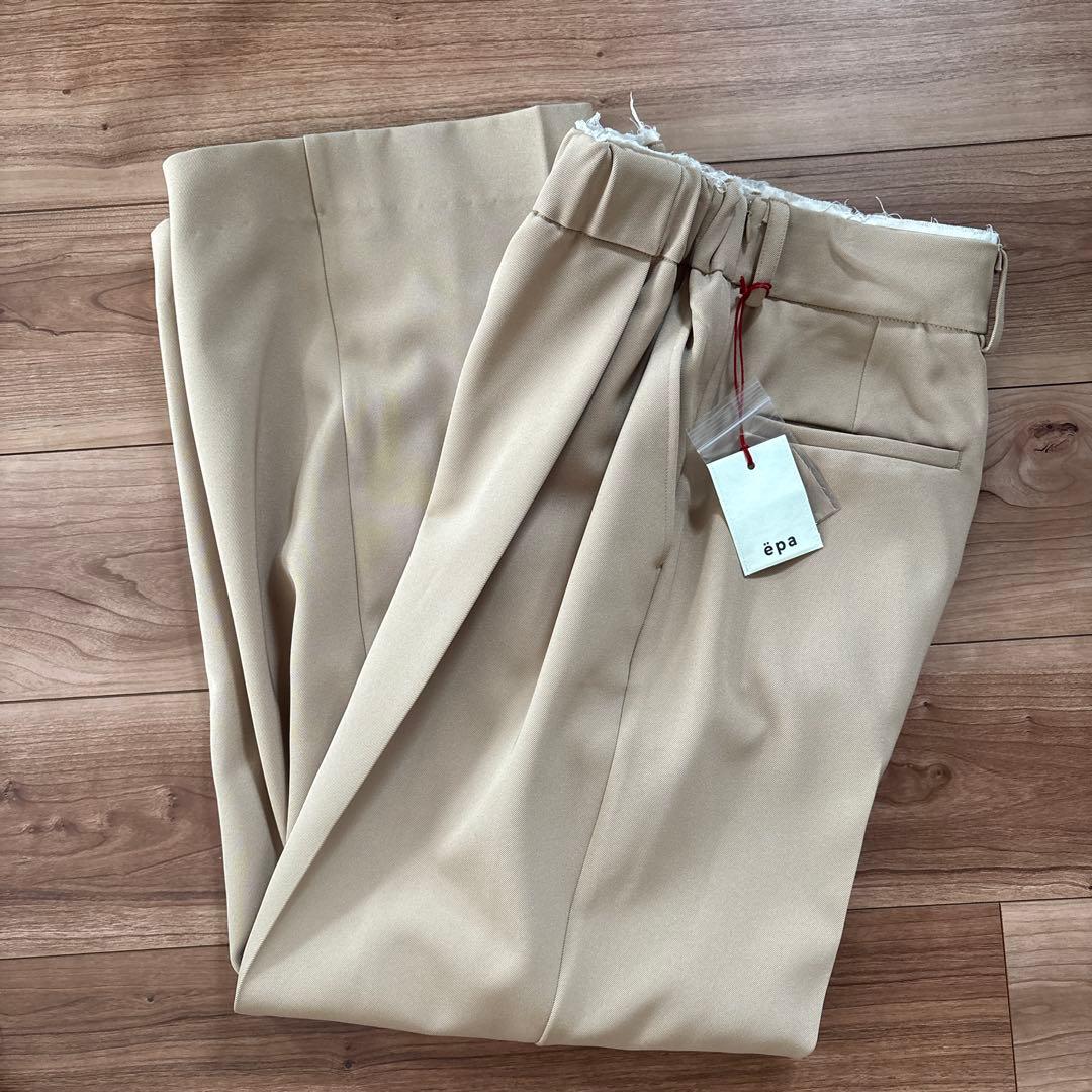 epa エパ　ツイルワイドパンツ ベージュ