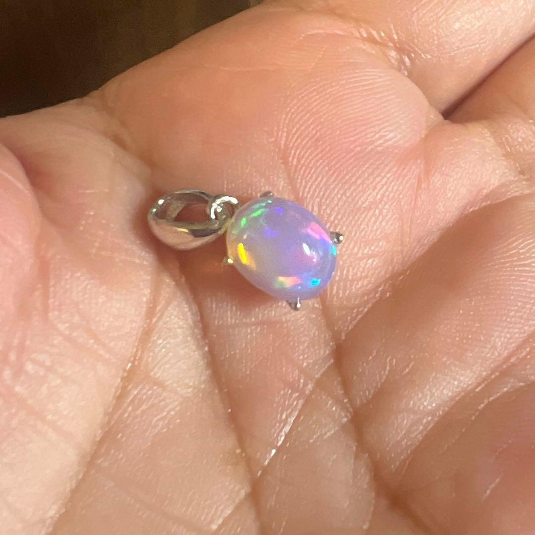 天然石　高品質　ウォーターオパール　ペンダントトップ　S925