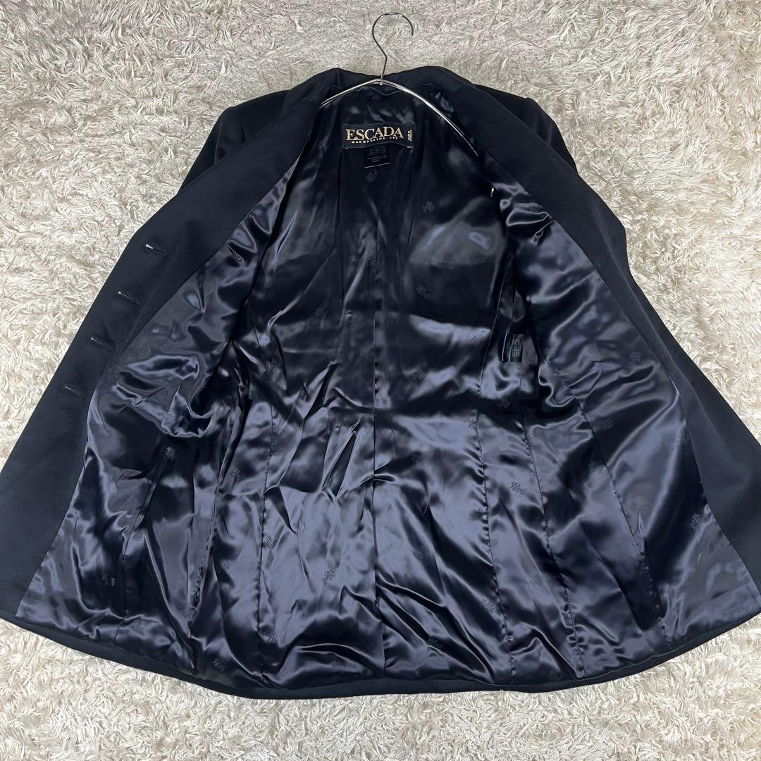 レア ESCADA 金ボタン カシミヤ100% エンブレム テーラードジャケット