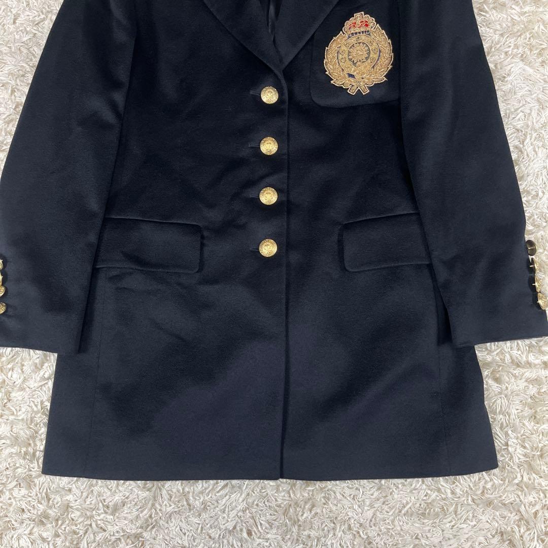 レア ESCADA 金ボタン カシミヤ100% エンブレム テーラードジャケット