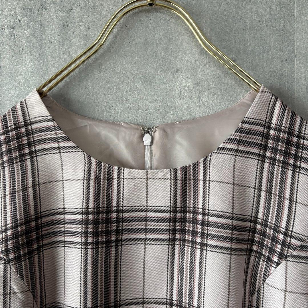 新品✨LAISSE PASSÉ チェックフレアーワンピース　36 レッセパッセ