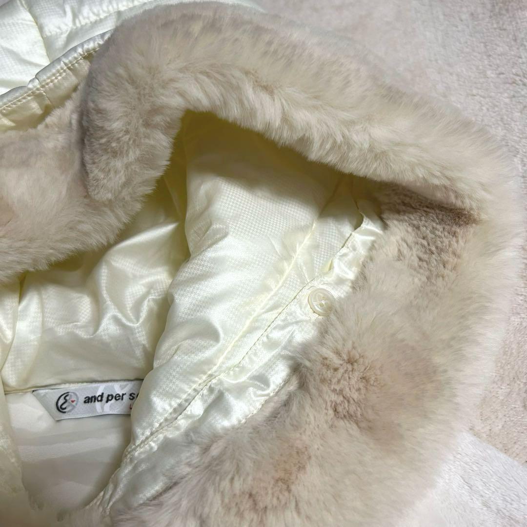 【新品タグ付】【訳あり品】and per se フード付中綿ワンピース ゴルフ