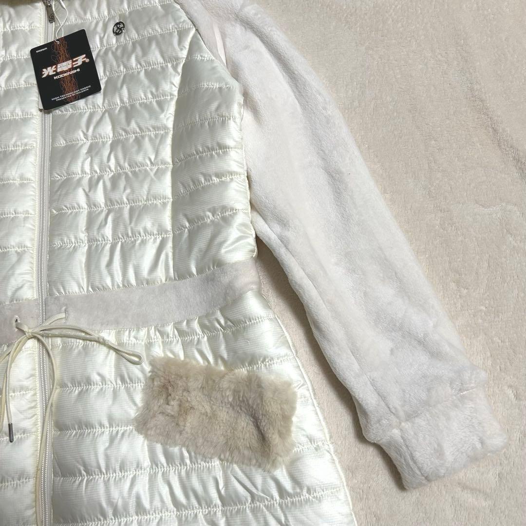 【新品タグ付】【訳あり品】and per se フード付中綿ワンピース ゴルフ