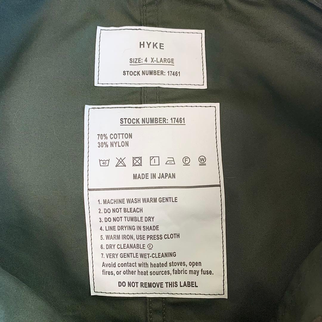 HYKE 24AW 4 ミリタリーコート