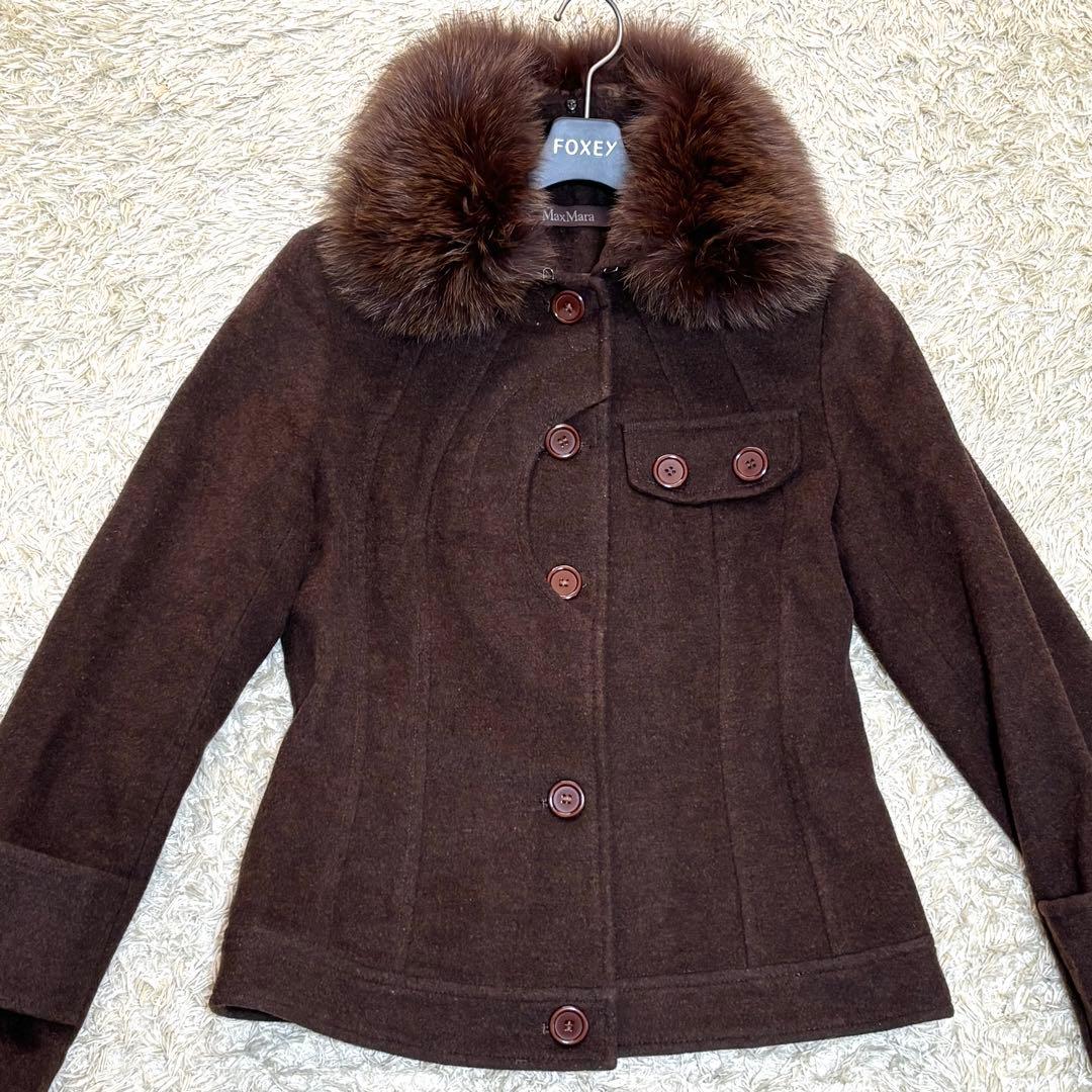 MaxMara 　マックスマーラ　 カシミア　 ジャケット　ブラウン　Mサイズ