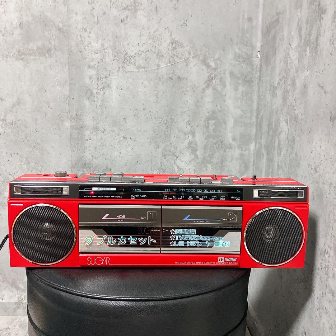 【希少】TOSHIBA ダブルカセット ラジカセ RT-SW5 簡易動作確認済み