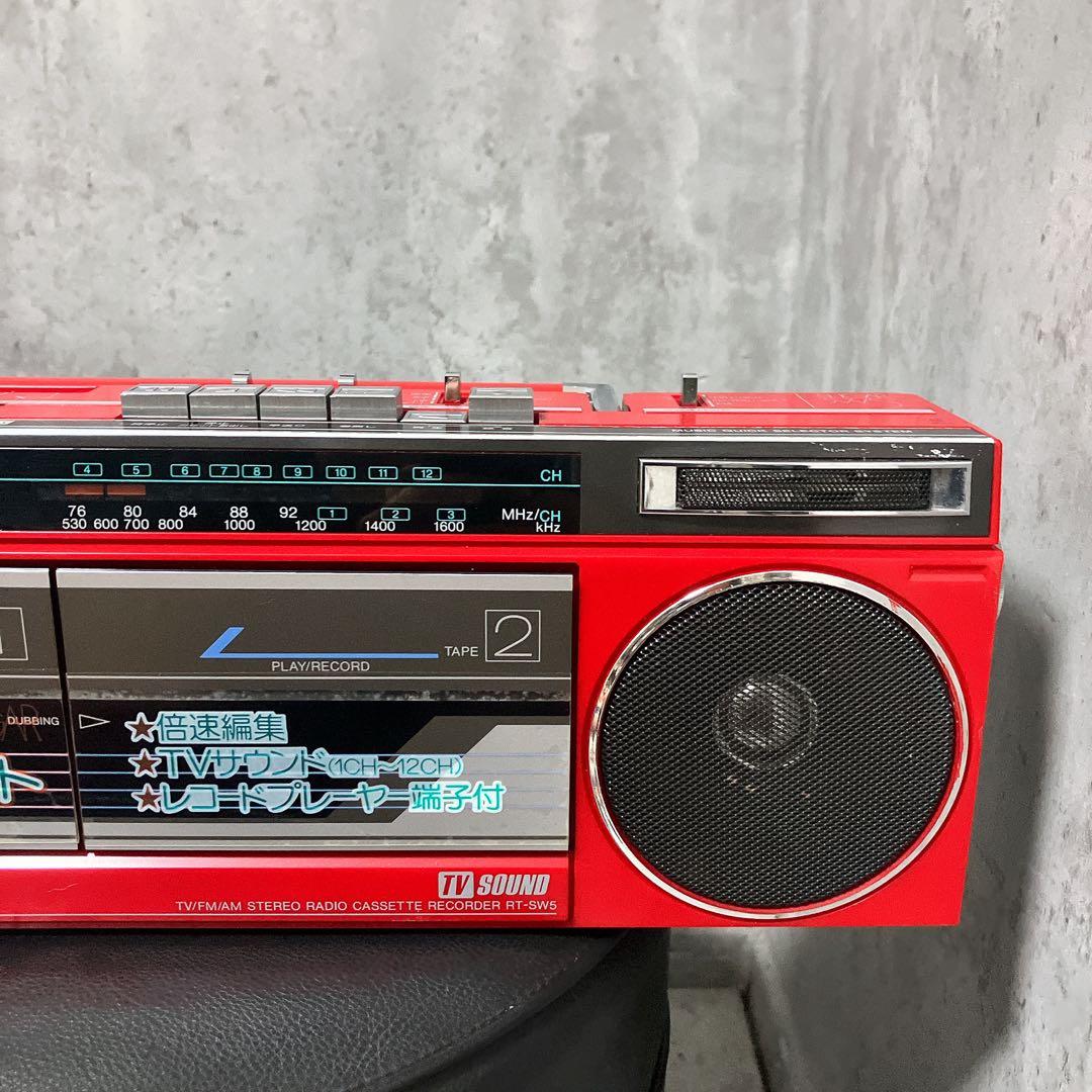 【希少】TOSHIBA ダブルカセット ラジカセ RT-SW5 簡易動作確認済み