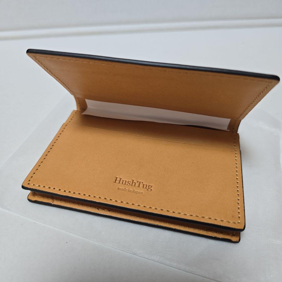 Hushtugハッシュタグ　コードバンカードケース 　ブラック