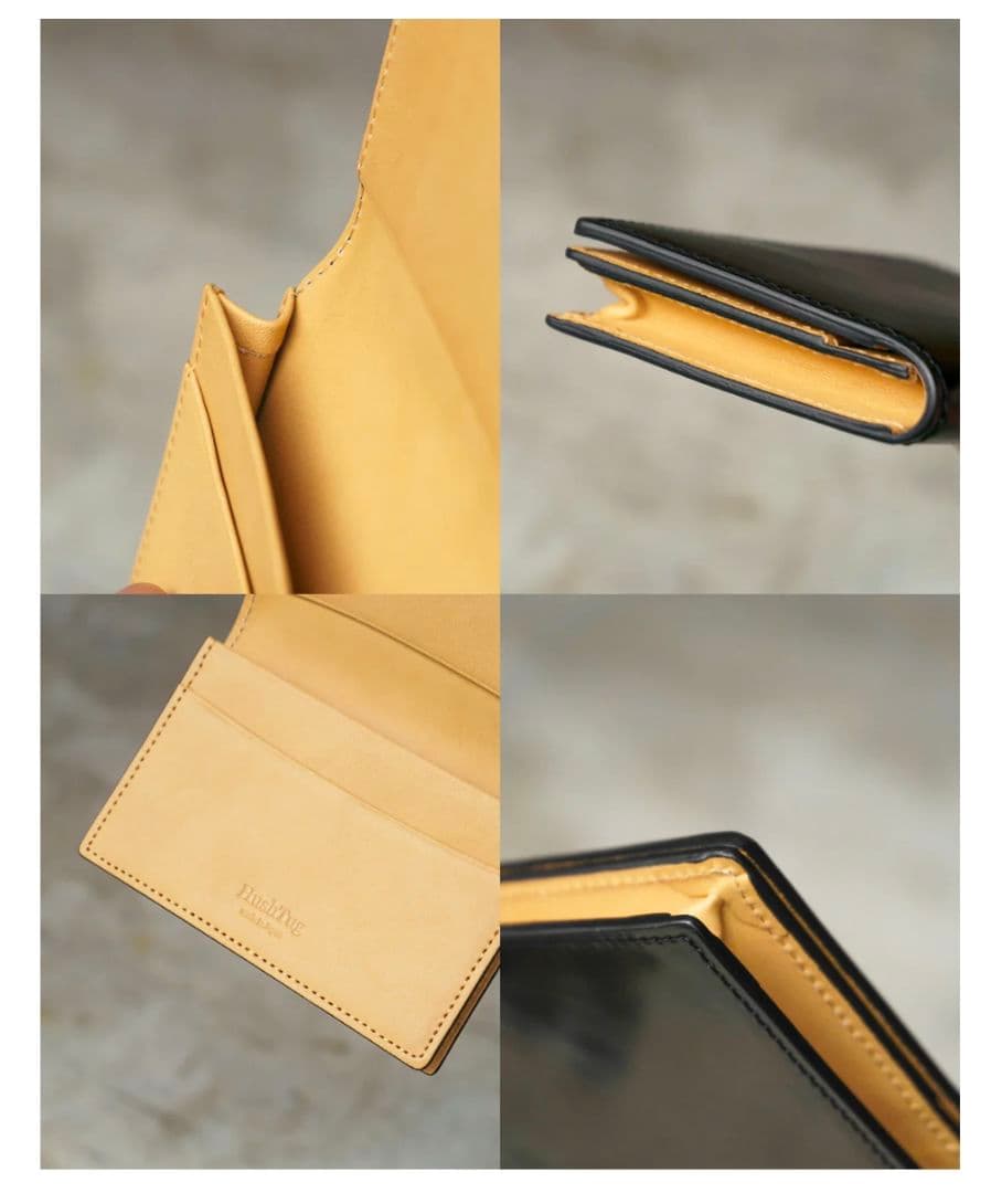 Hushtugハッシュタグ　コードバンカードケース 　ブラック