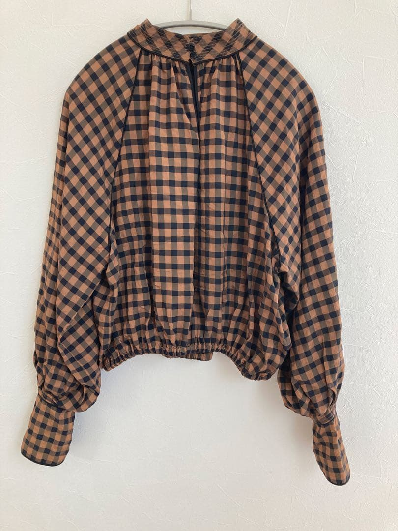 トップス TODAYFUL Ginghamcheck Puff Blouse