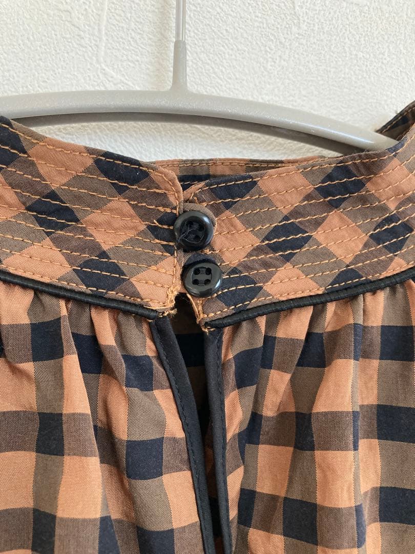 トップス TODAYFUL Ginghamcheck Puff Blouse