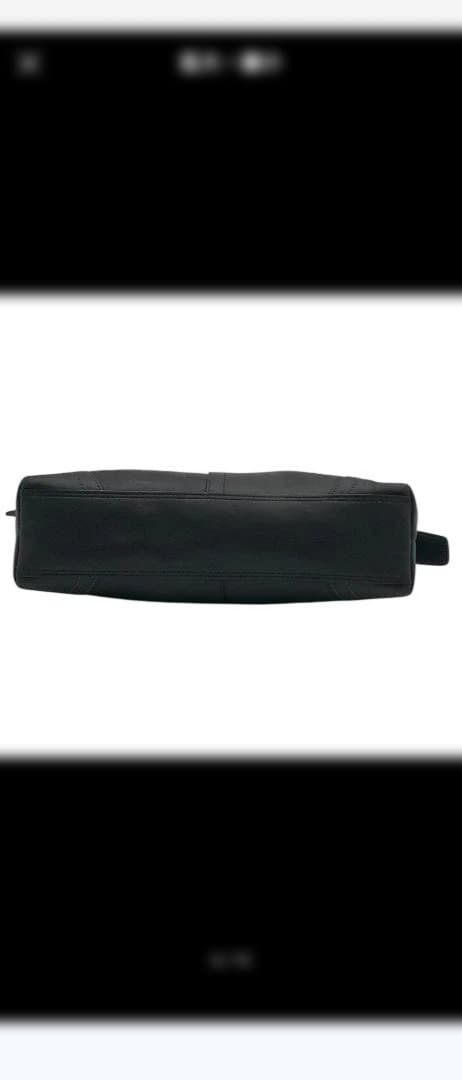 【極美品】COACHコーチ　ハンドバッグ　ポーチ　ブラック　レザー　　8A64