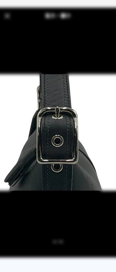 【極美品】COACHコーチ　ハンドバッグ　ポーチ　ブラック　レザー　　8A64