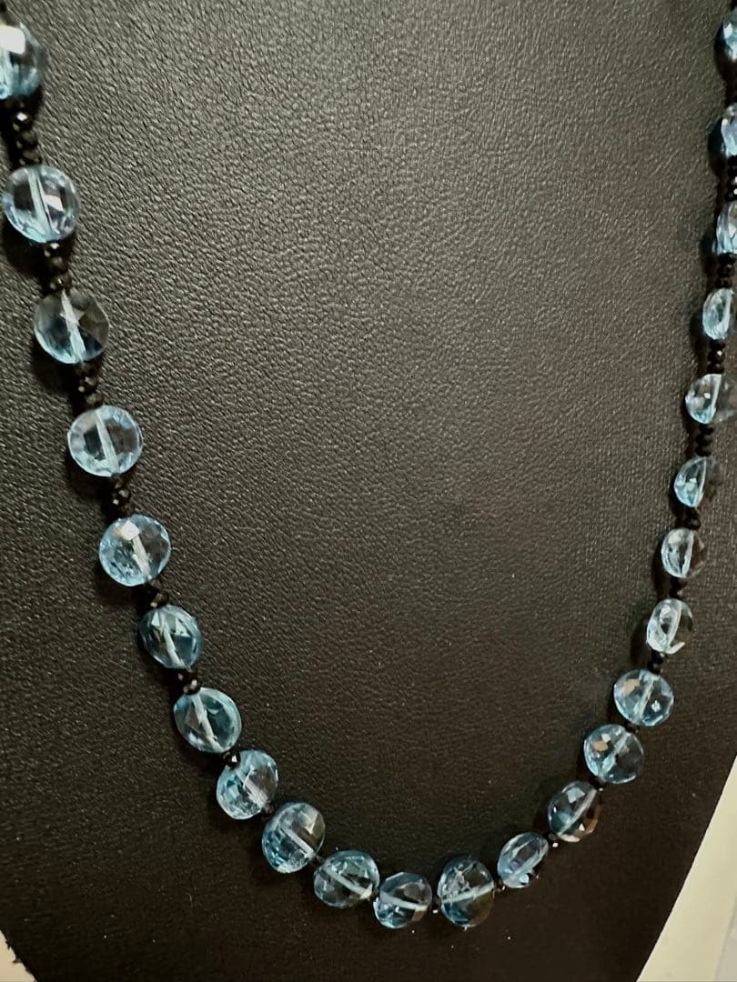 GSTVロンドンブルートパーズ&ブラックスピネルネックレス新品未使用品