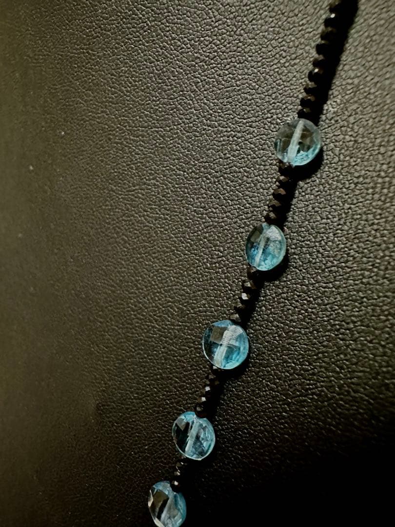 GSTVロンドンブルートパーズ&ブラックスピネルネックレス新品未使用品