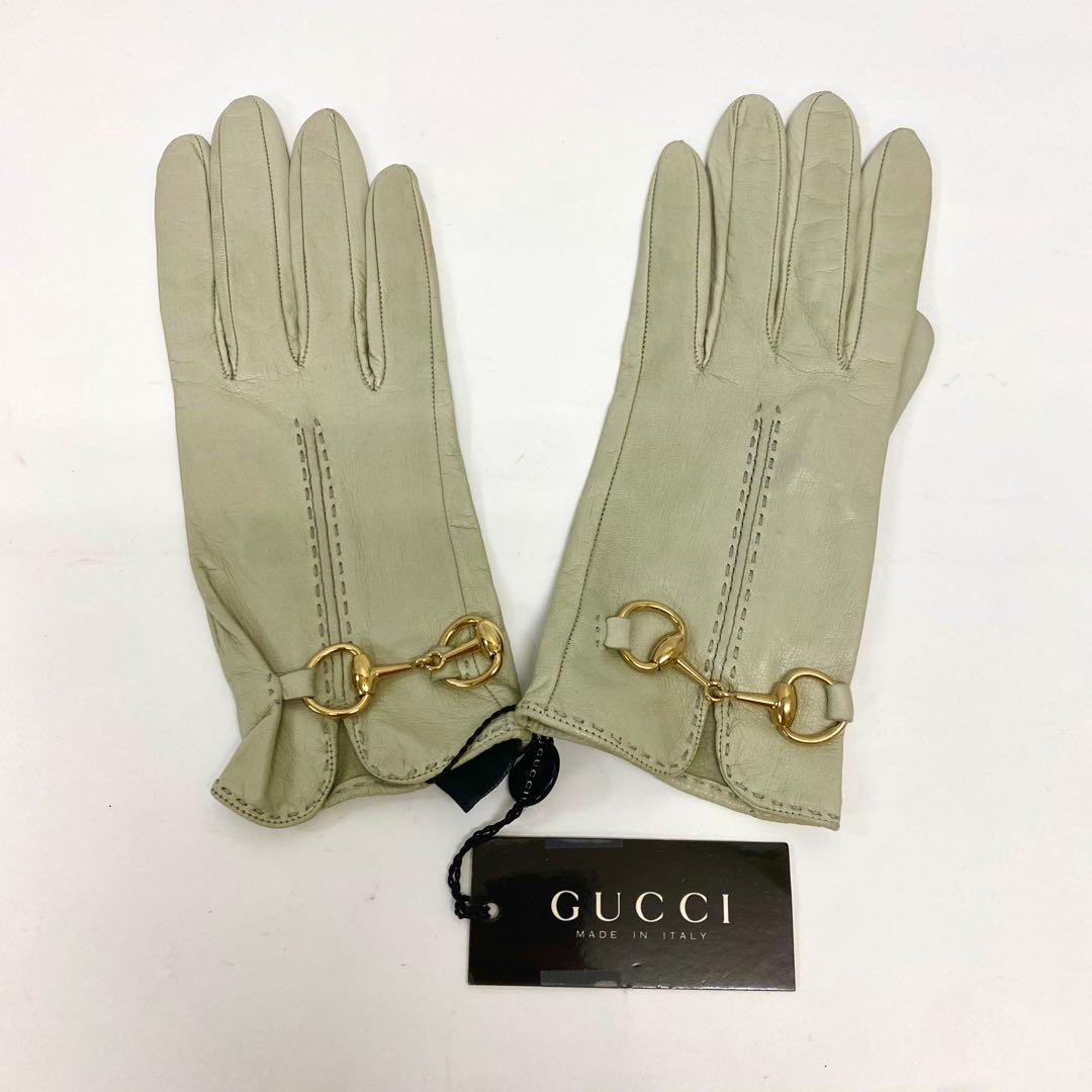 S2 未使用タグ付き グッチ GUCCI ナッパレザー グローブ 手袋 7