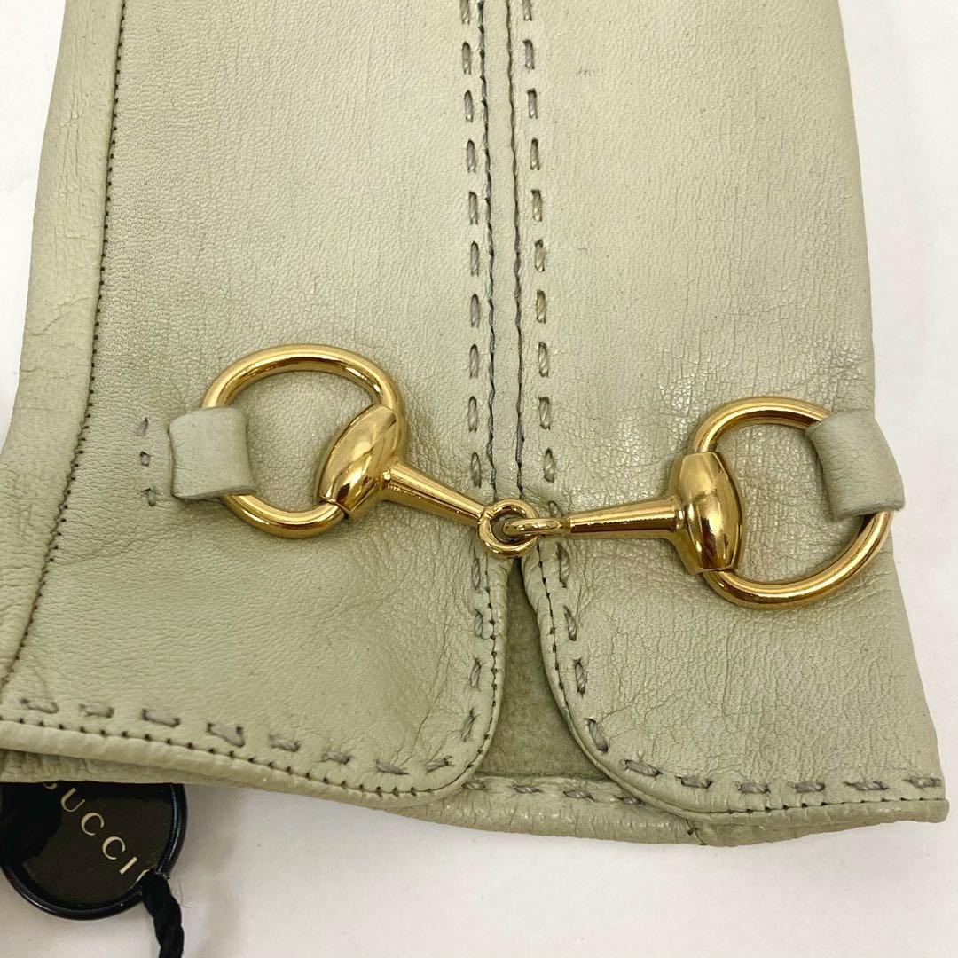 S2 未使用タグ付き グッチ GUCCI ナッパレザー グローブ 手袋 7