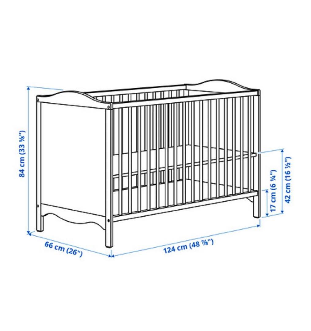 IKEAベビーベッドマットレス付(イェッテトロット)