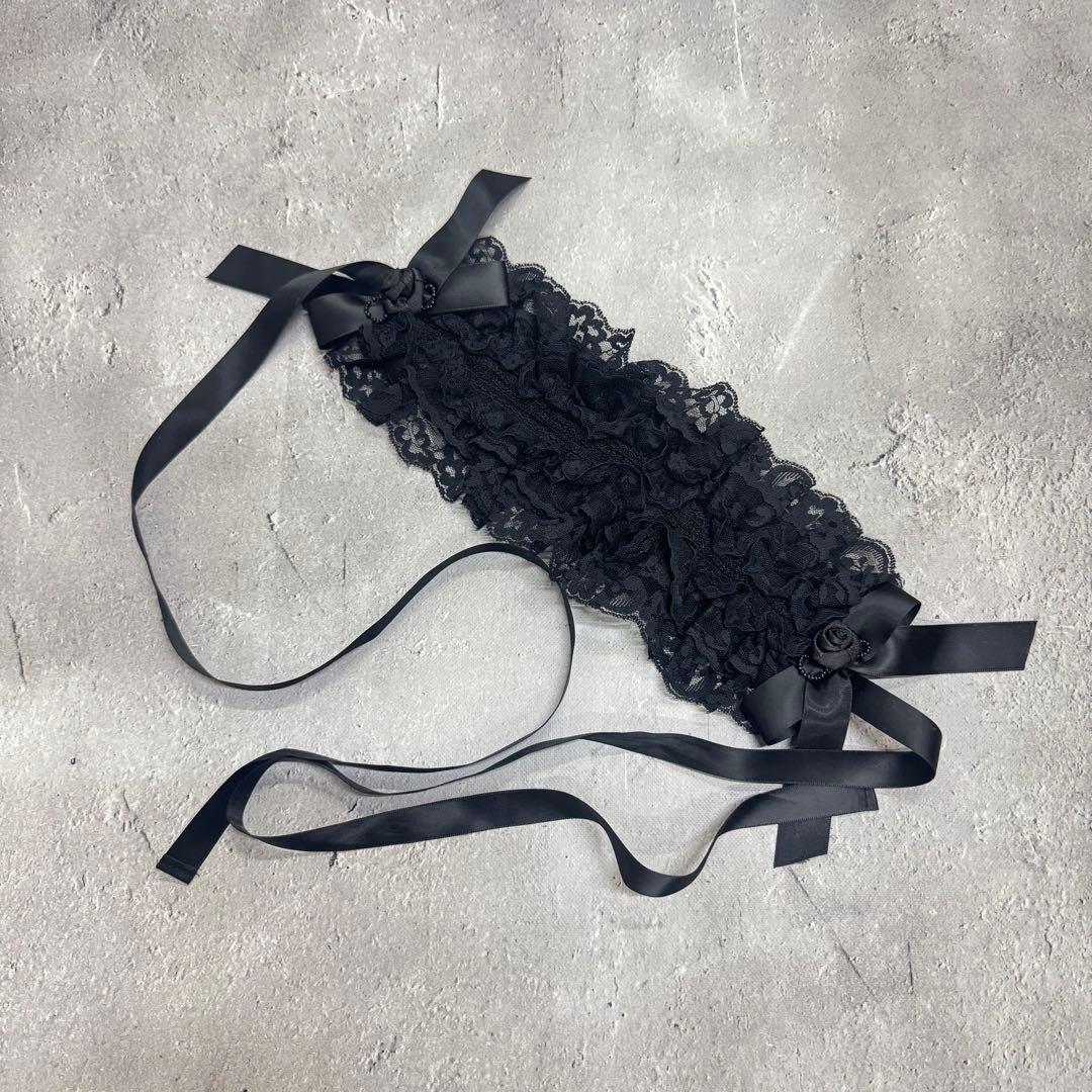 【試着のみ】　総レースフリルヘッドドレス　メタモルフォーゼタンドゥフィーユ