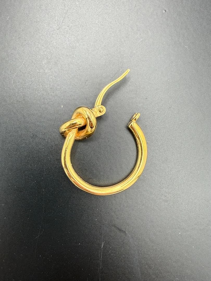 【片耳のみ】CELINE セリーヌ ノットフープ ピアス