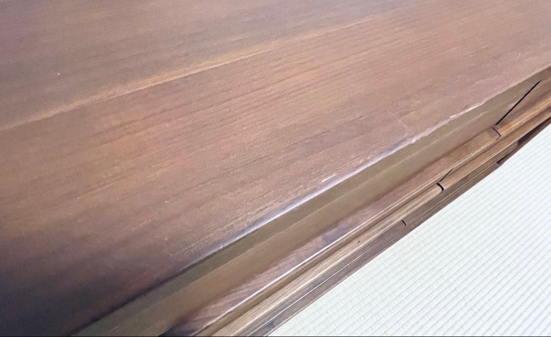 ケユカ ブラウン木製チェスト 4段8引き出し